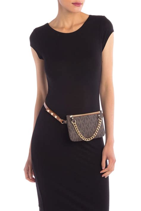 michael michael kors belt bag with pull chain|michael kors belt bag original.